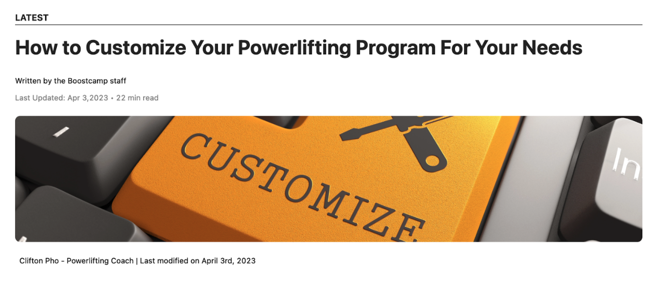 how to customize your powerlifting program